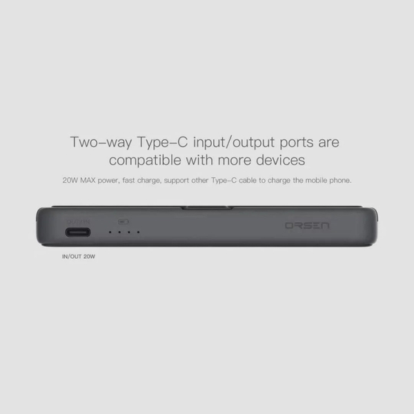 พาวเวอร์แบงค์ Eloop Orsen E57 10000mAh PD 20W มีสายชาร์จในตัว