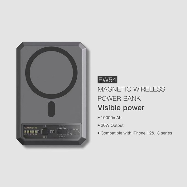 พาวเวอร์แบงค์ไร้สาย Eloop Orsen EW54 10000mAh Magnetic Wireless PD 20W