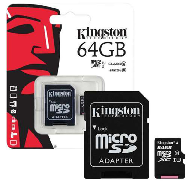 เมมโมรี่การ์ด Kingston microSD 64GB Class 10