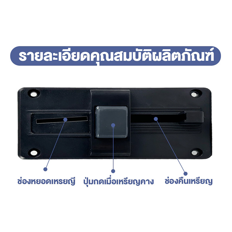 รับทุกเหรียญ!! เครื่องรับเหรียญ เครื่องหยอดเหรียญ สล็อตหยอดเหรียญ ตู้น้ำหยอดเหรียญ ตัวหยอดเหรียญ 1 2 5 10 บาท 2