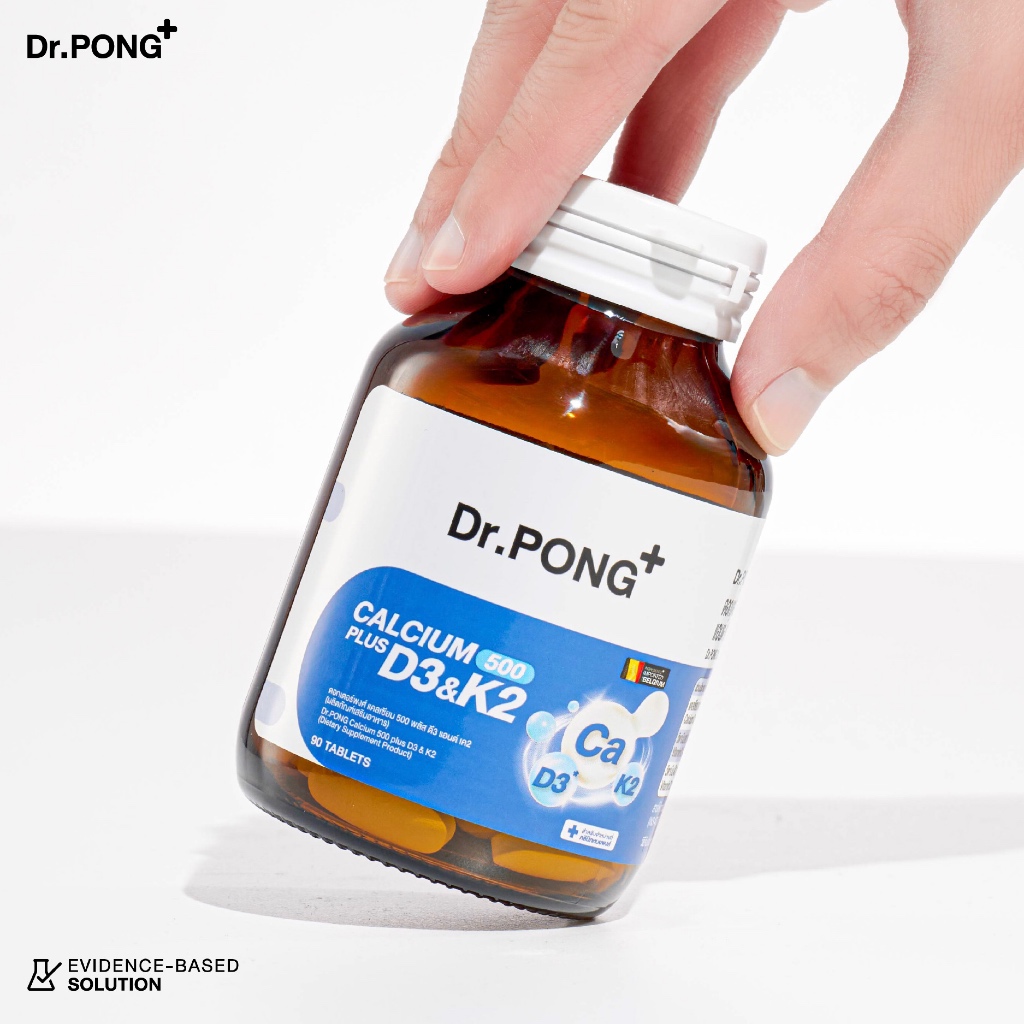 [ช้อปครบ รับฟรี] Dr.PONG CALCIUM 500 PLUS D3 & K2 แคลเซียม + D3 K2 4