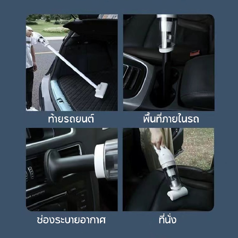 เครื่องดูดฝุ่นไร้สาย HAN RIVER แรงดูด 18000Pa 5 in 1 น้ำหนักเบา 6