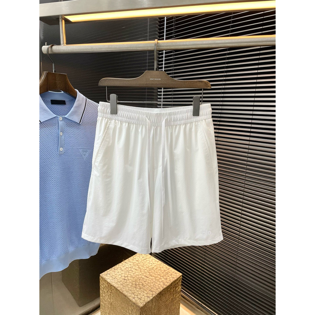 ALO Letter พิมพ์ผู้ชายสีทึบสบายๆแห้งเร็ว Breathable Beach Surfing กางเกงขาสั้น 6