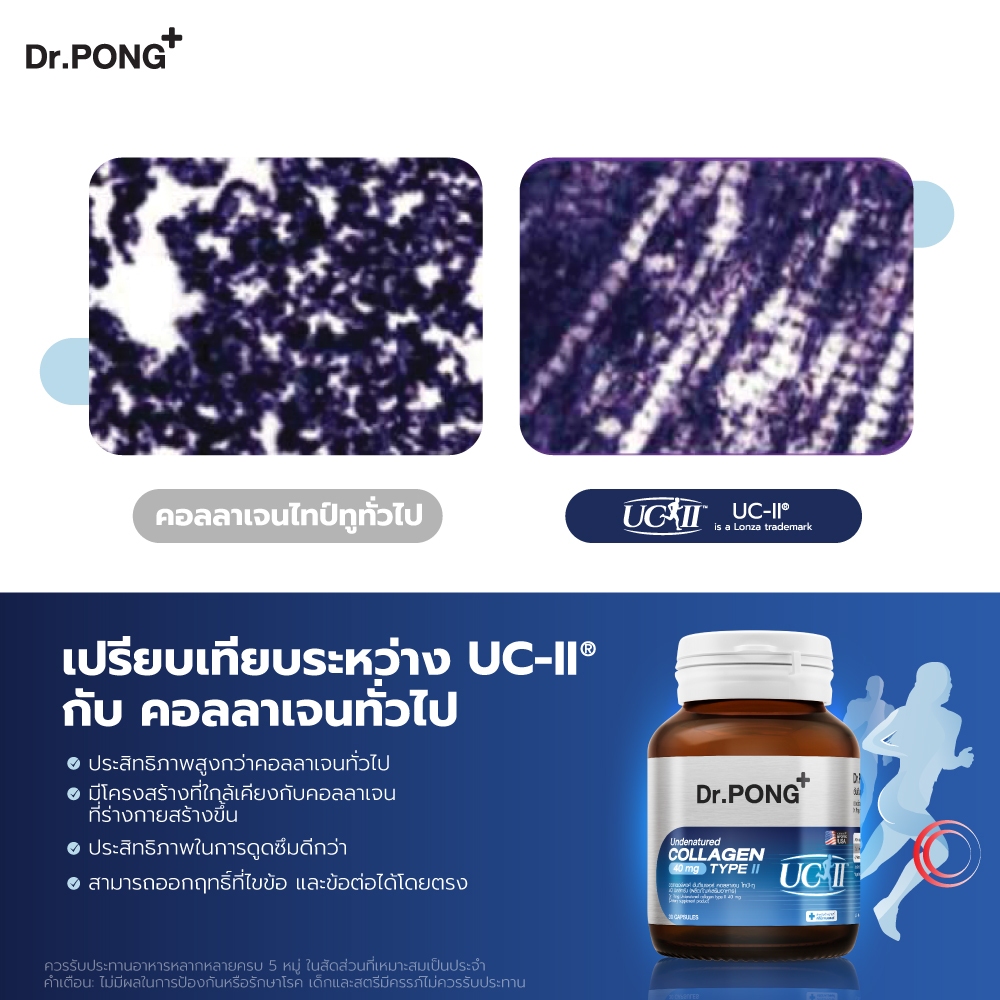 [ช้อปครบ รับฟรี] Dr.PONG Undenatured collagen type II 40 mg ดอกเตอร์พงศ์ อันดีเนเจอร์ คอลลาเจน ไทป์-ทู 40 มิลลิกรัม 4