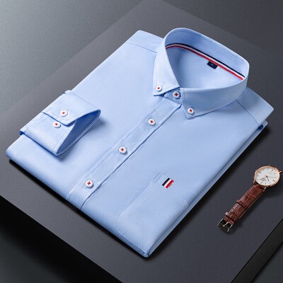 เสื้อเชิ้ตแขนยาวลำลองสไตล์เกาหลี สำหรับผู้ชาย 2